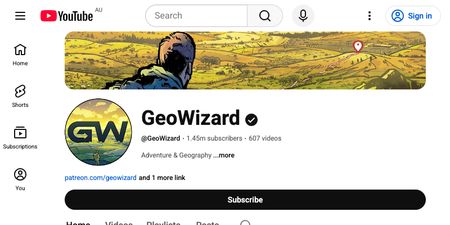 GeoWizard YouTube channel screenshot