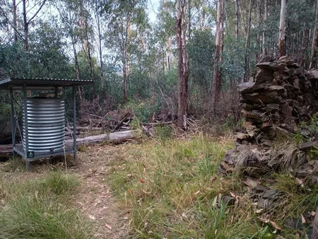 Water tank at Bon Accord Hut camp