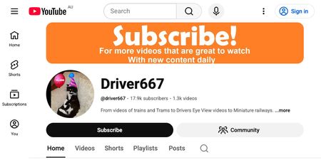 Driver667 YouTube channel screenshot