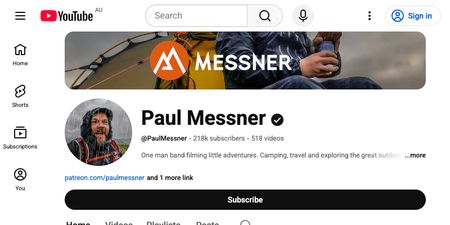 Paul Messner YouTube channel screenshot